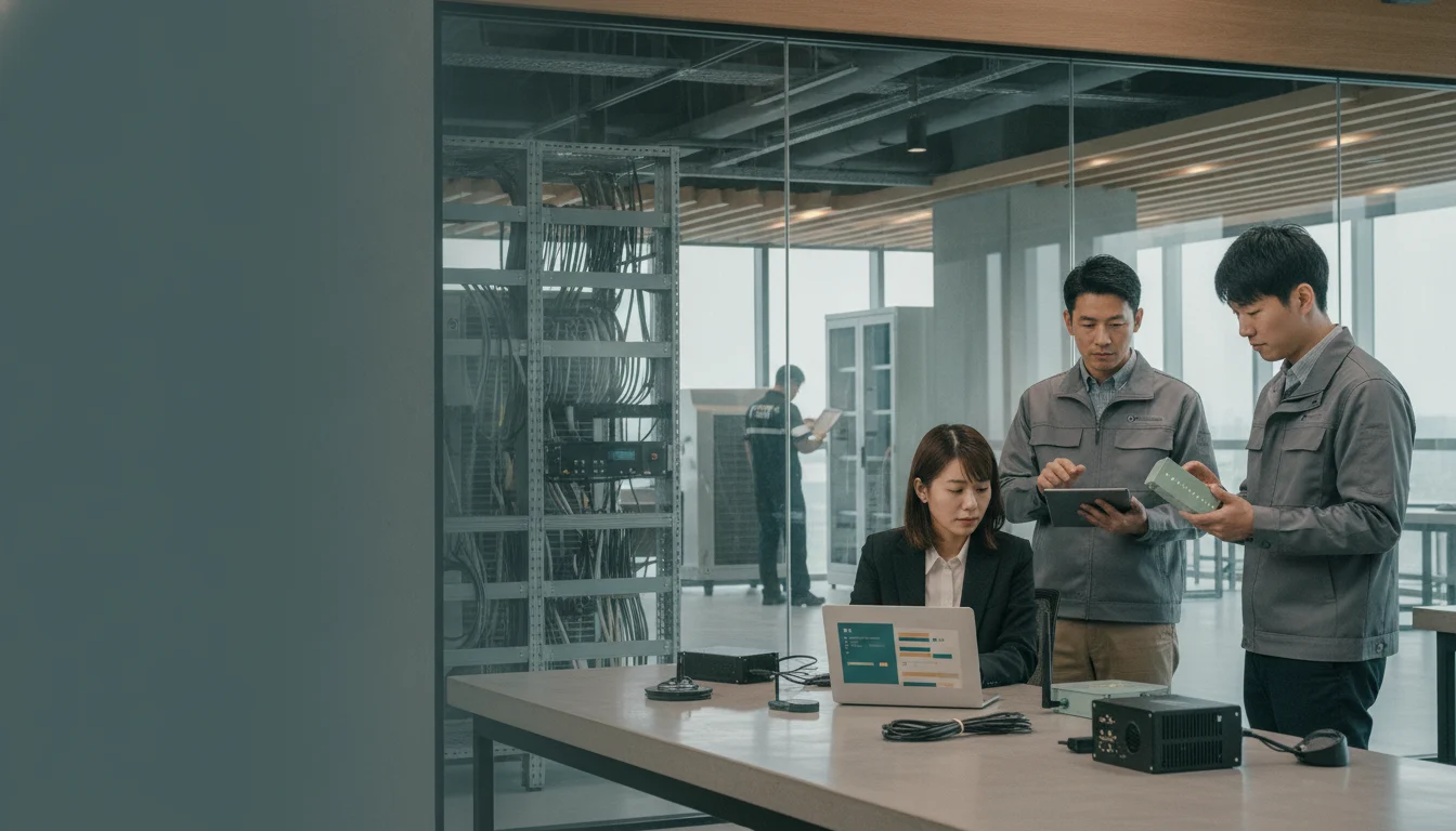 企業服務團隊依據設備與場域資訊,協同確認並啟動後續服務